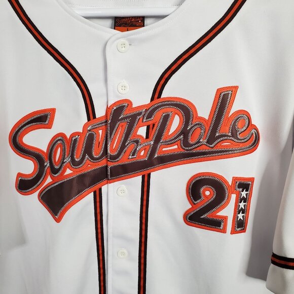 Southpole Baseball Jersey Size L Top Uniform Button Streetwear HipHop Urban Y2K - Picture 9 of 10